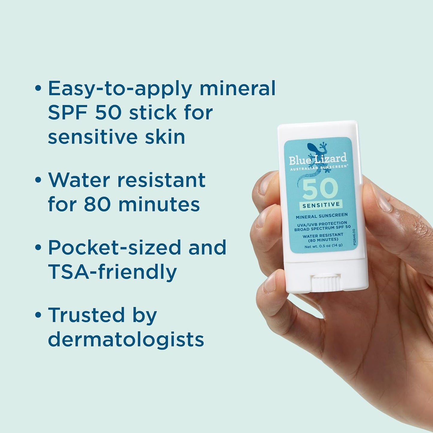 Blue Lizard Sensitive Mineral Sunscreen Stick SPF 50 (0.5oz)