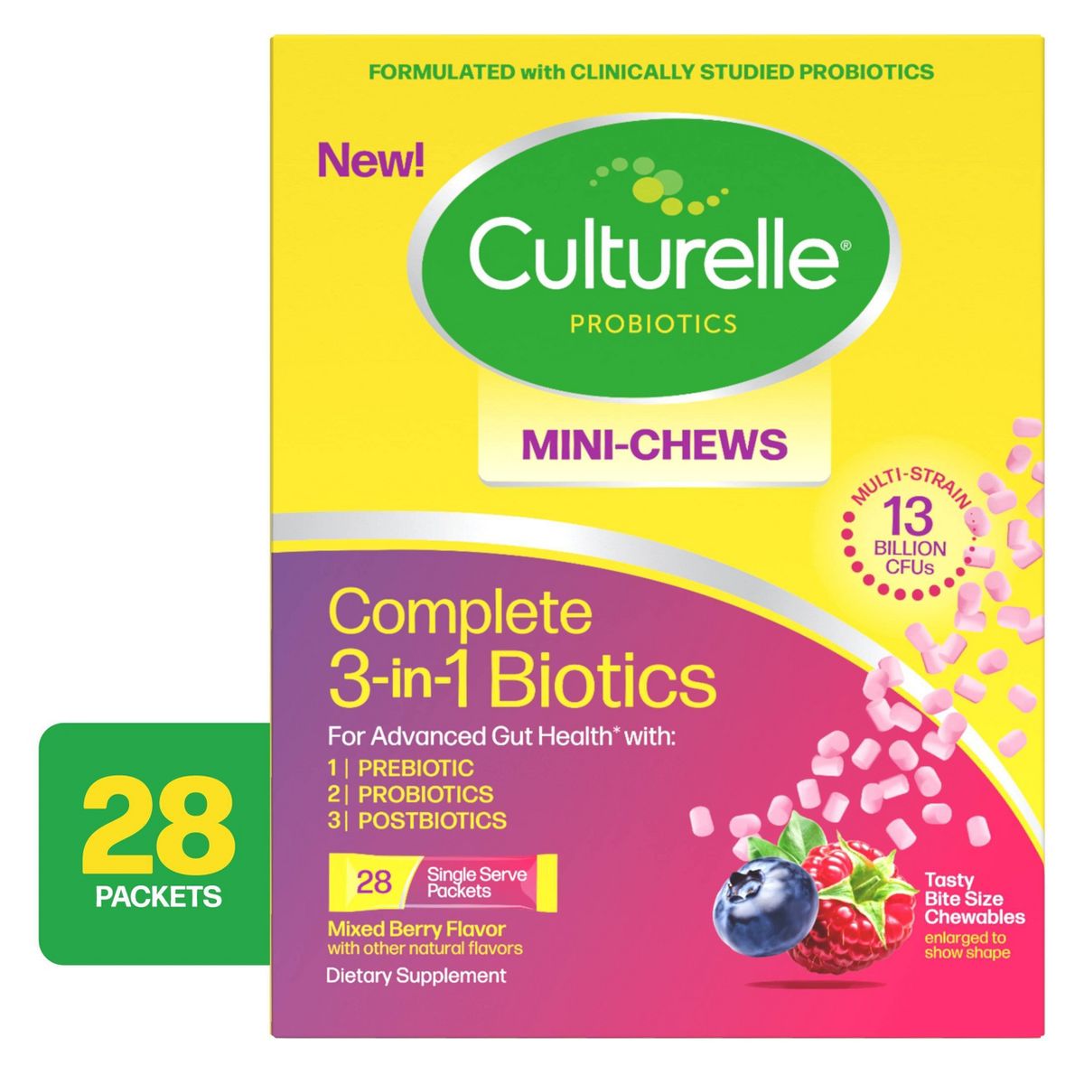 Culturelle Complete 3-in-1 Biotics Packets (28ct)