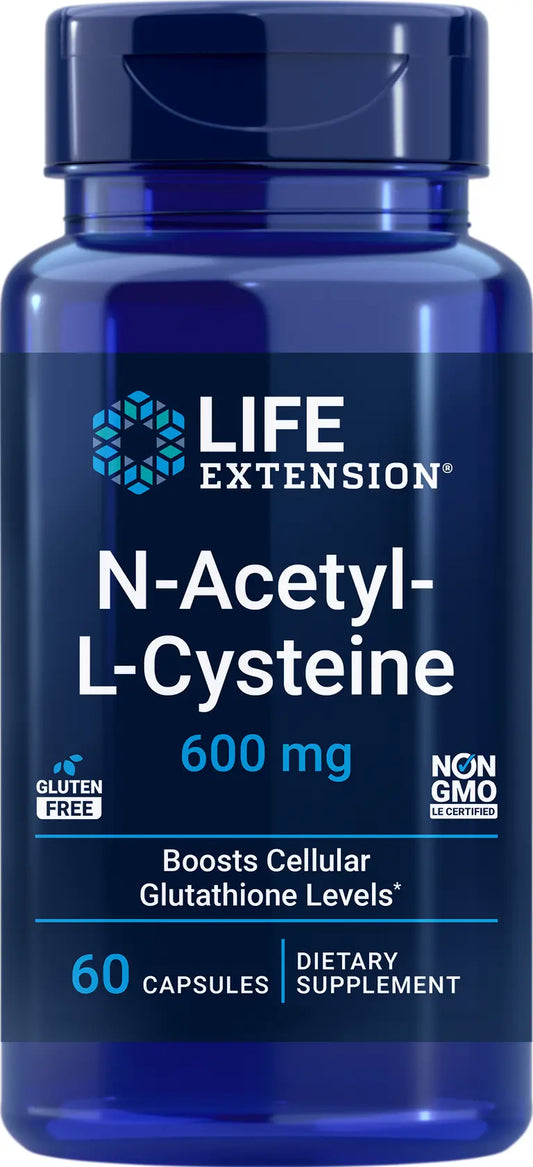 N-acetil-L-cisteína (NAC) 600 mg, 60 cápsulas