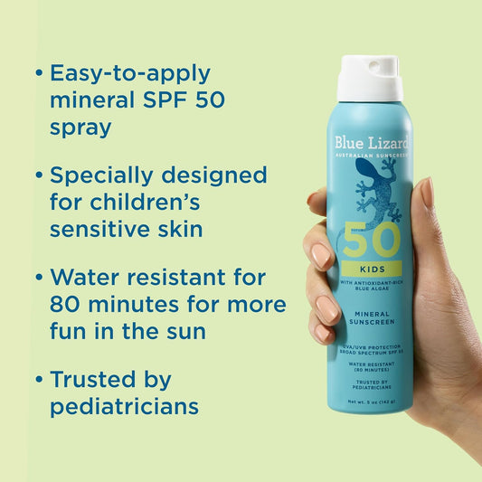 Blue Lizard Kids Mineral Sunscreen Spray SPF 50 (5oz)