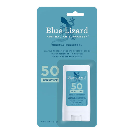 Blue Lizard Sensitive Mineral Sunscreen Stick SPF 50 (0.5oz)