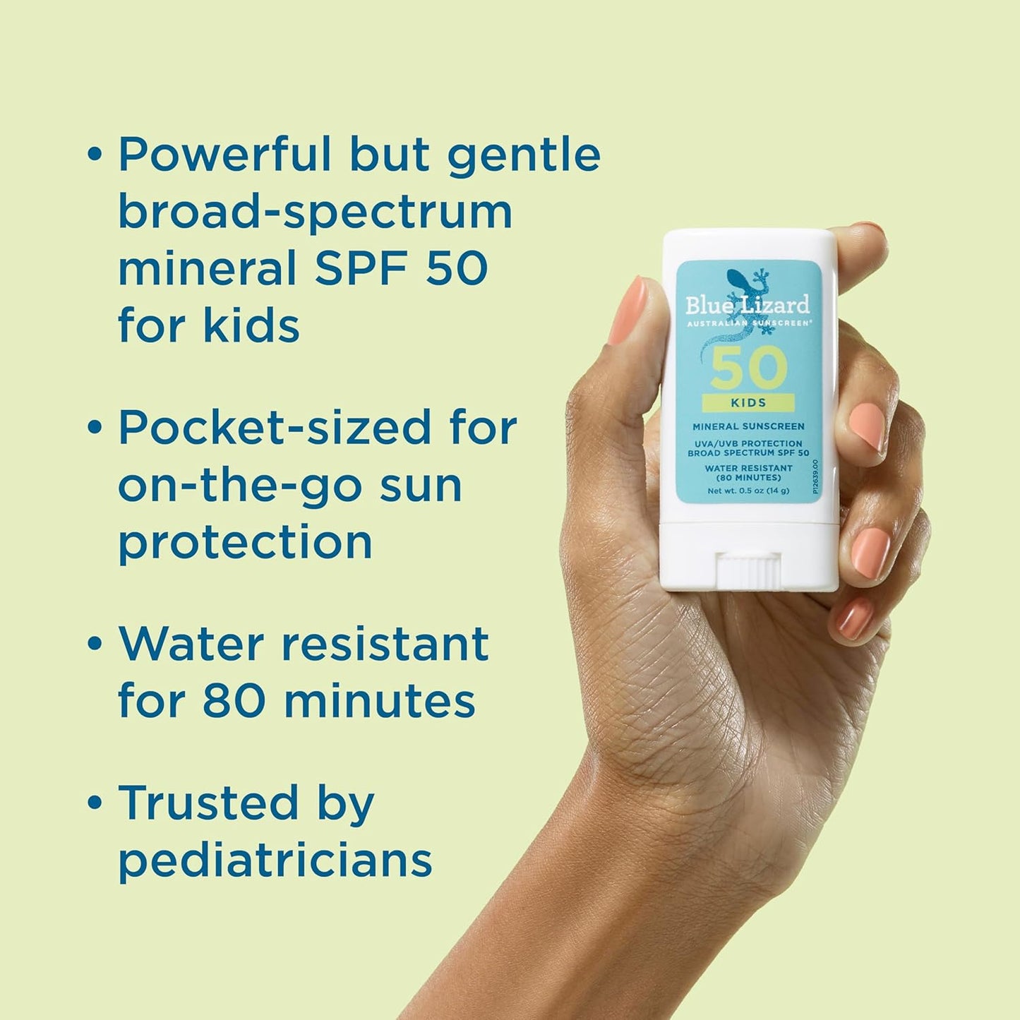 Blue Lizard Kids Mineral Sunscreen Stick SPF 50 (0.5oz)