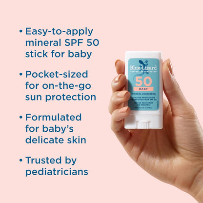 Barra Mineral de Protector Solar para Bebés Blue Lizard FPS 50 (0.5oz)