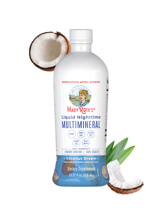 Multimineral líquido nocturno de MaryRuth con sabor a coco (15.22 oz)